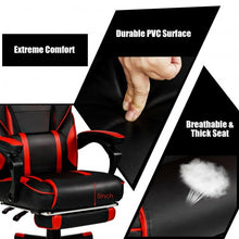 Load image into Gallery viewer, Massage Gaming Chair with Footrest and Lumbar Support