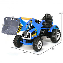 Load image into Gallery viewer, 12 V Battery Powered Kids Ride on Dumper Truck-Blue