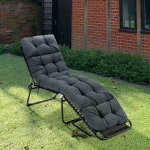 Load image into Gallery viewer, 73" Lounge Chaise Cushion Padded Recliner for Indoor and Outdoor-Gray