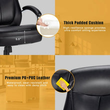 Load image into Gallery viewer, 500 Pounds Big and Tall High Back Adjustable Leather Office Chair Task Chair