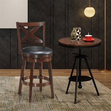 Load image into Gallery viewer, Swivel Counter Height X-back Upholstered Dining Chair-24"
