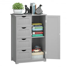 Load image into Gallery viewer, Standing Indoor Wooden Cabinet with 4 Drawers-Gray