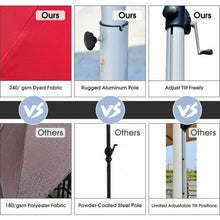 Load image into Gallery viewer, 11' Patio Offset Cantilever Umbrella 360° Rotation Aluminum Tilt-Red