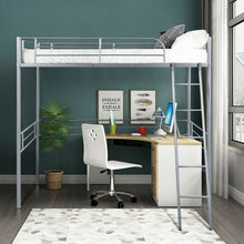 Load image into Gallery viewer, Metal Loft Twin Bed Frame Single High Loft Bed-Silver