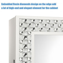 Load image into Gallery viewer, Attractive Rectangle Mirrored Jewelry Cabinet-White