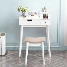 Load image into Gallery viewer, Vanity Dressing Table Set Flip Mirror Desk Furniture Stool
