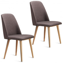 Load image into Gallery viewer, Set of 2 Leisure Accent Armless Upholstered Dining Chairs-Brown