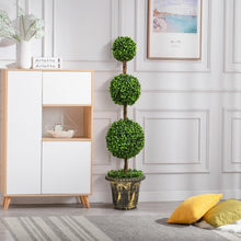 Load image into Gallery viewer, 4 ft Artificial Topiary Triple Ball Tree Plant