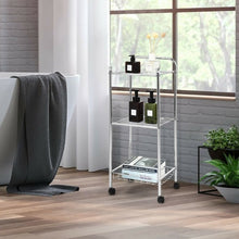 Load image into Gallery viewer, 3-Tier Multifunction Mesh Wire Rolling Cart