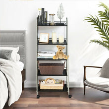 Load image into Gallery viewer, 5 Tiers Storage Cart Rack Utility Shelf