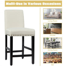 Load image into Gallery viewer, 25'' Kitchen Chairs w/ Rubber Wood Legs-Beige