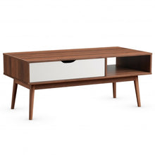 Load image into Gallery viewer, Coffee Cocktail Accent Table with Drawer and Storage Shelf-Coffee