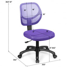 Load image into Gallery viewer, Low-back Computer Task Office Desk Chair with Swivel Casters-Purple