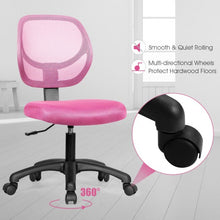 Load image into Gallery viewer, Low-back Computer Task Office Desk Chair with Swivel Casters-Pink