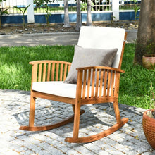 Load image into Gallery viewer, Outdoor Acacia Garden Wood Rocking Chair