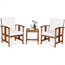 Load image into Gallery viewer, 3PC Solid Wood Outdoor Patio Sofa Furniture Set-White