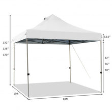 Load image into Gallery viewer, 10' x 10' Portable Pop Up Canopy Event Party Tent Adjustable w/ Roller Bag-White