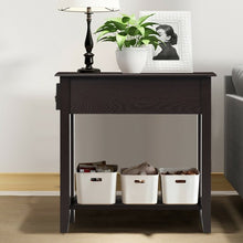 Load image into Gallery viewer, 2 Tier End Bedside Sofa Side Table Narrow Nightstand-Espresso