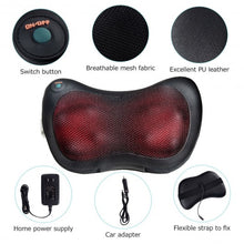 Load image into Gallery viewer, Shiatsu Shoulder Neck Back Massage Pillow