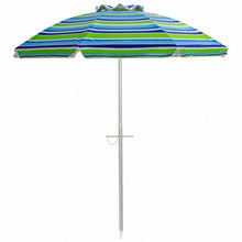 Load image into Gallery viewer, 6.5FT Sun Shade Patio Beach Umbrella with Carry Bag-Blue&Green