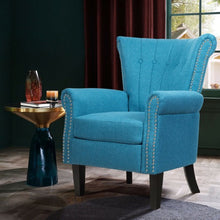 Load image into Gallery viewer, Modern Accent Tufted Upholstered Single Sofa-Blue