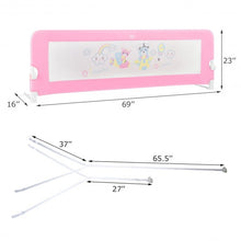Load image into Gallery viewer, 69" Breathable Baby Toddlers Bed Rail Guard Safety Swing Down-Pink