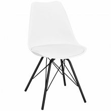 Load image into Gallery viewer, Set of 2 Mid Century Modern Side Chairs with PU Seat-White