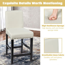 Load image into Gallery viewer, 25'' Kitchen Chairs w/ Rubber Wood Legs-Beige