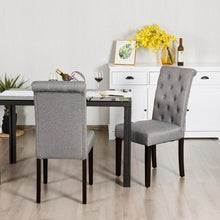 Load image into Gallery viewer, Set of 2 Tufted Dining Chair -Gray