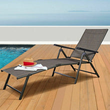 Load image into Gallery viewer, 2 Pcs Patio Furniture Adjustable Pool Chaise Lounge Chair Outdoor Recliner