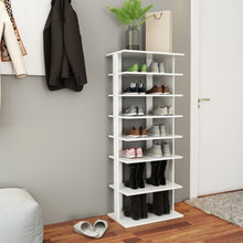 Load image into Gallery viewer, 7 Tiers Big Shoe Rack Wooden Shoes Storage Stand