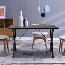 Load image into Gallery viewer, Computer Desk with Bamboo Top & Metal Frame-Black Desk