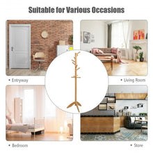 Load image into Gallery viewer, Wooden Free Standing Coat Rack -Oak