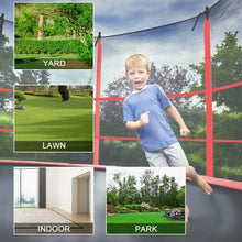 Load image into Gallery viewer, 55" Youth Jumping Round Trampoline with Safety Pad Enclosure-Red