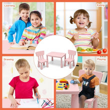 Load image into Gallery viewer, 3-Piece Toddler Multi Activity Play Dining Study Kids Table and Chair Set-Pink