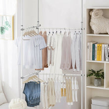 Load image into Gallery viewer, Double 2 Tier Adjustable & Telescopic Clothes Hangers