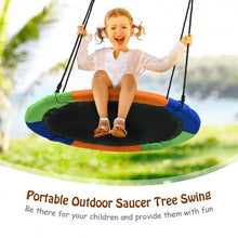 Load image into Gallery viewer, 40" Flying Saucer Tree Swing Outdoor Play Set w/ Adjustable Ropes Gift for Kids
