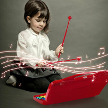 Load image into Gallery viewer, 25 Notes Kids Glockenspiel Chromatic Metal Xylophone-Red