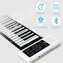 Load image into Gallery viewer, 88 Key Electronic Roll Up Piano Silicone Keyboard-White