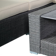 Load image into Gallery viewer, 4 pcs Patio Rattan Wicker Cushioned Sofa Set