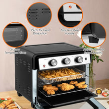 Load image into Gallery viewer, 23 QT 6-in-1 Air Fryer Toaster Oven with 9 Accessories