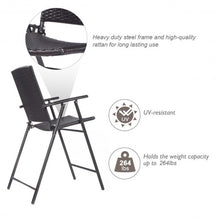 Load image into Gallery viewer, 4 pcs Rattan Wicker Folding Chairs