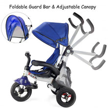 Load image into Gallery viewer, 6-In-1 Kids Baby Stroller Tricycle Detachable Learning Toy Bike-Blue