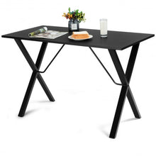 Load image into Gallery viewer, Computer Desk with Bamboo Top & Metal Frame-Black Desk