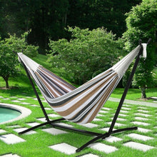 Load image into Gallery viewer, Double Hammock with Steel Stand and Carry Bag