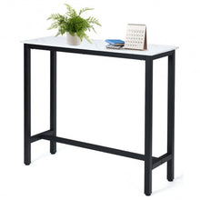 Load image into Gallery viewer, 47" Pub Dining Bar Bistro Table w/ Marble Top-White