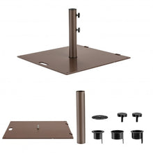 Load image into Gallery viewer, Portable 50 lbs Umbrella Base Stand with Handle and Wheels for Patio Square