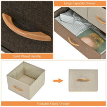 Load image into Gallery viewer, 5-Drawer Dresser Storage Tower with Fold-able Fabric Drawers