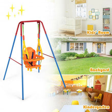 Load image into Gallery viewer, Toddler Swing Set High Back Seat with Swing Set