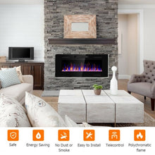 Load image into Gallery viewer, 42" Recessed Ultra Thin Wall Mounted Electric Fireplace
